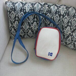 Collectible 70s Kodak Vinyl Camera Bag Red White Blue Retro Crossbody Bag Case
